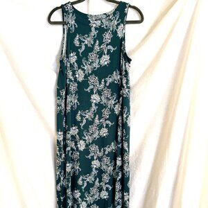 J. JILL, WOMEN'S Maxi Coverup/DRESS Green Floral XS